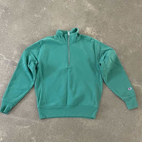Champion UO Exclusive Quarter-Zip Mock Neck Sweatshirt sz medium baggy fit! - Picture 6 of 12